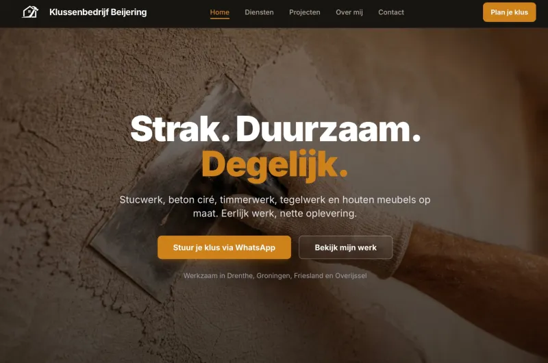 Website Klussenbedrijf Beijering
