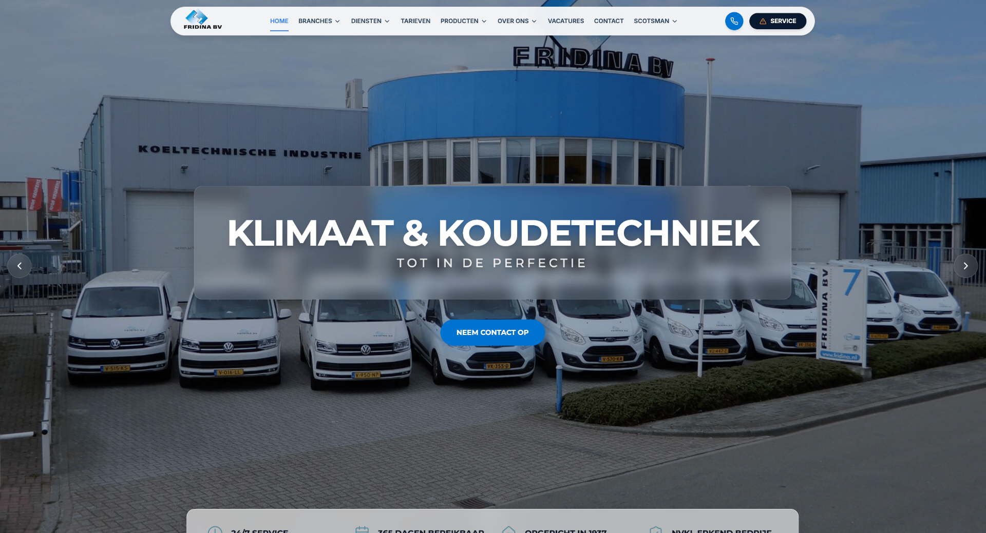 Website Fridina BV
